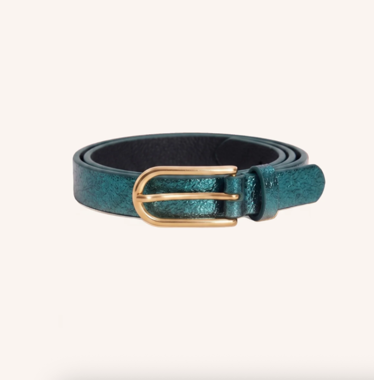 Lovi metallic belt oil green