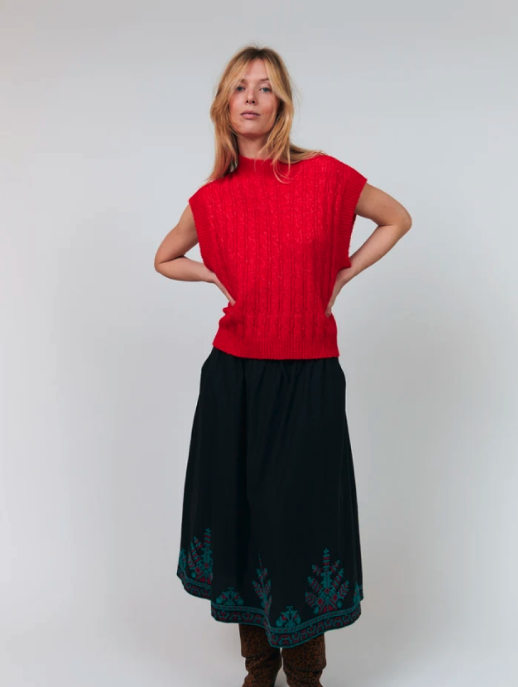 FinnLL Knit Vest SL 30red