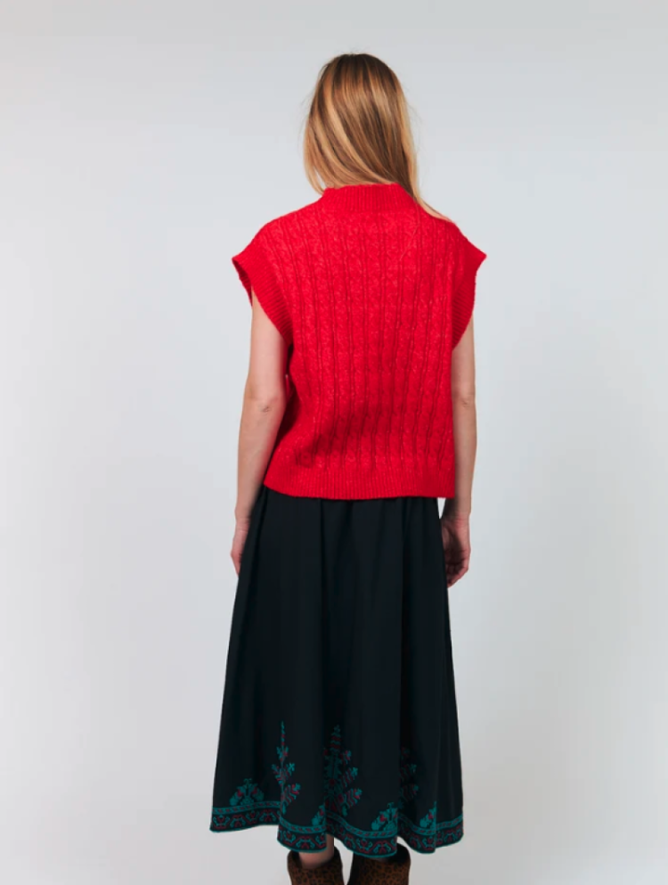 FinnLL Knit Vest SL 30red