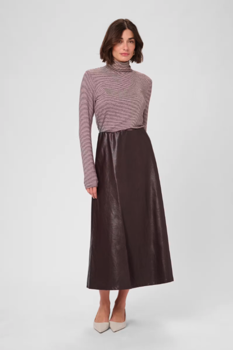 CUlilli PU skirt coffe bean
