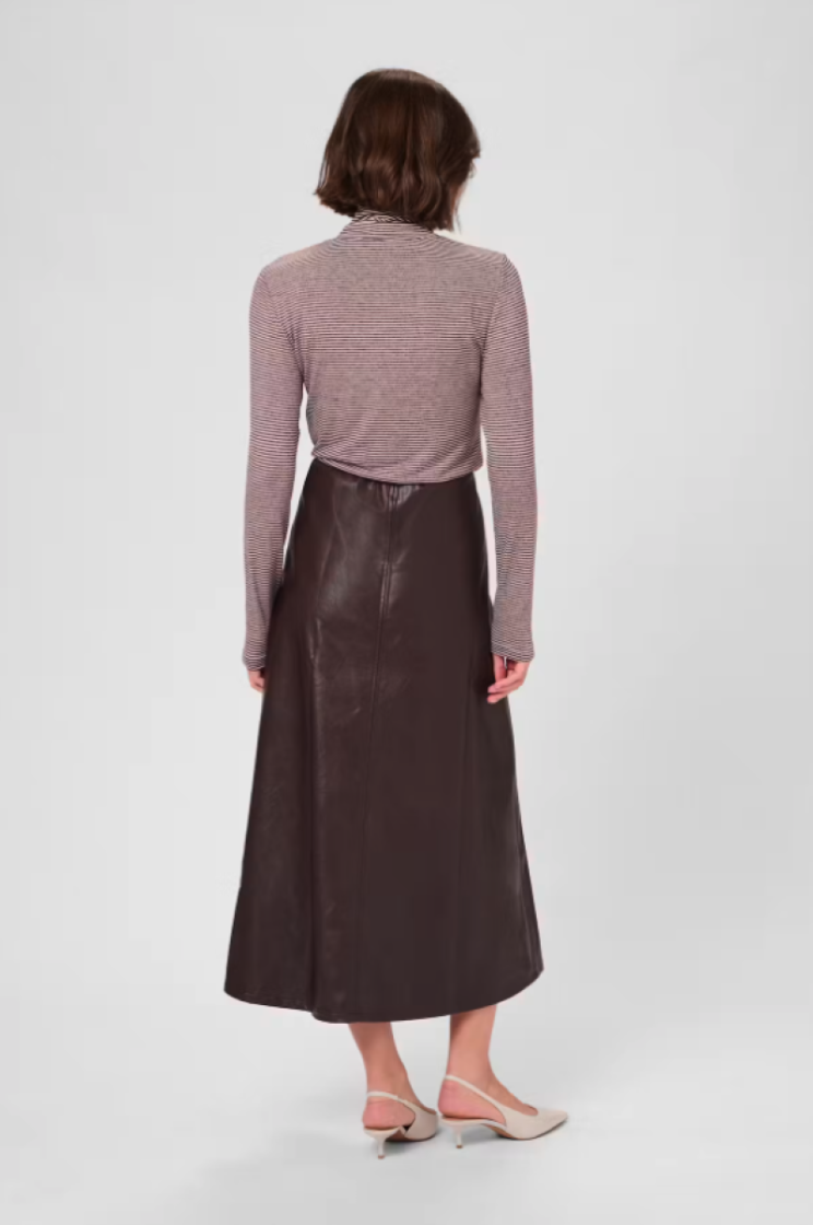 CUlilli PU skirt coffe bean