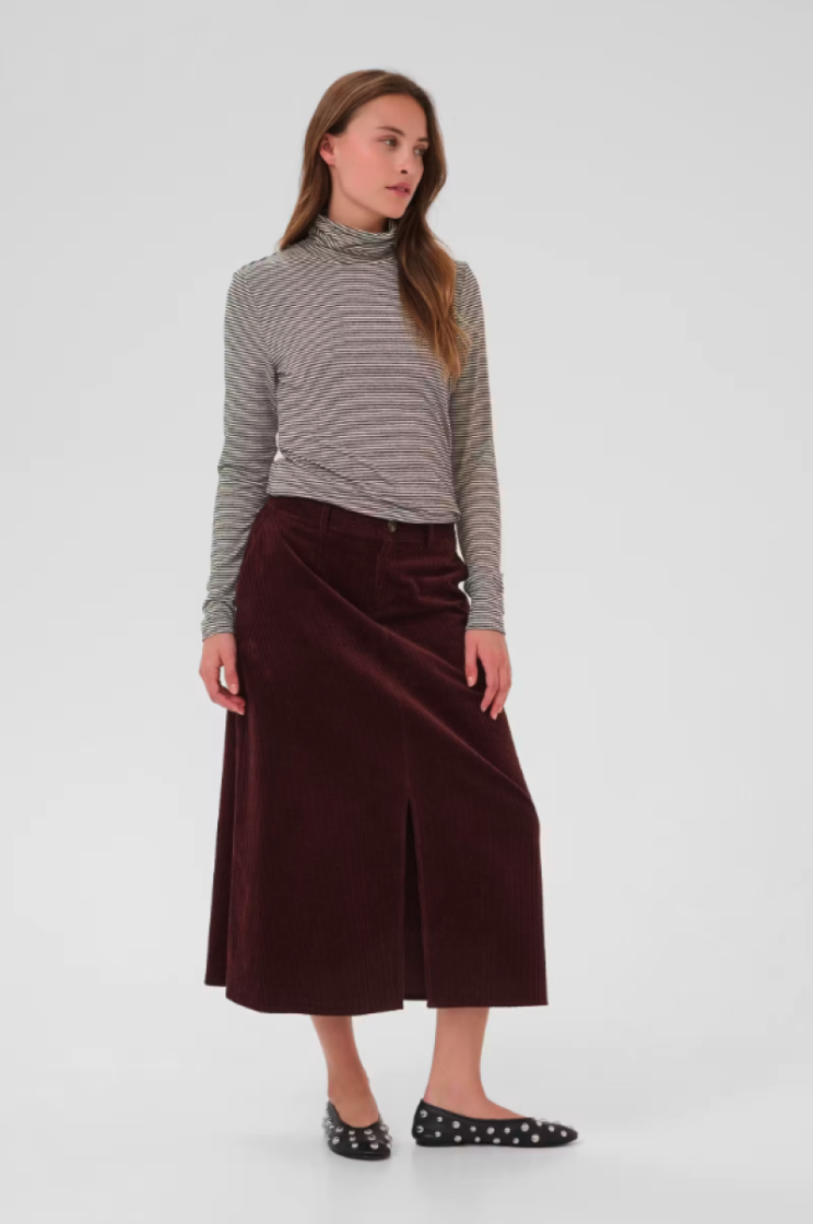 CUcat Alexandra LS rollneck Brown/whitecap