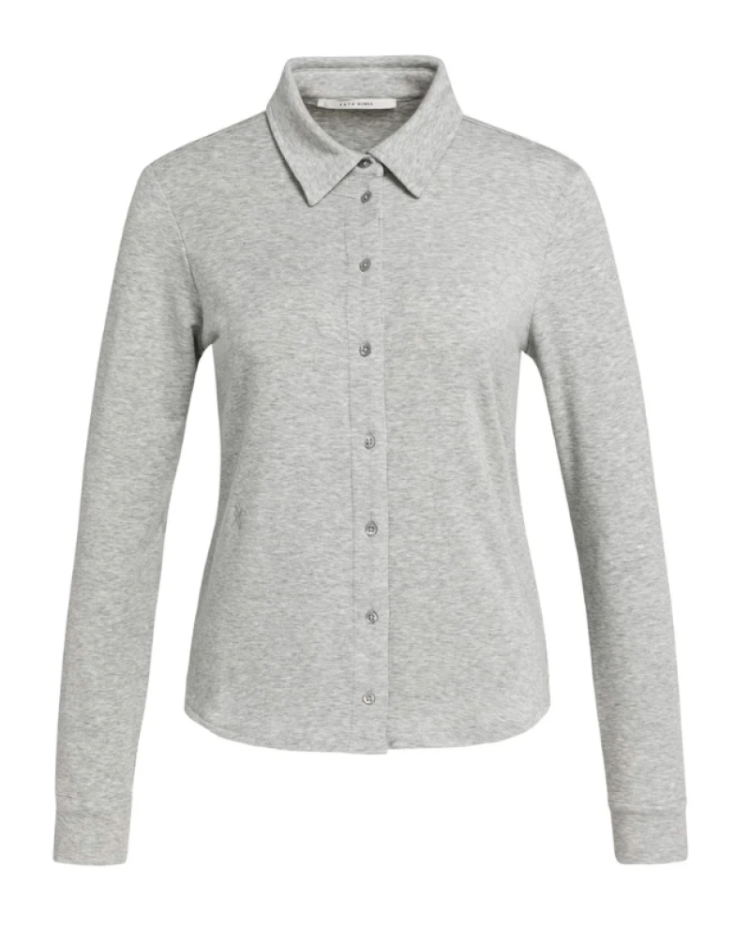 Melange jersey blouse medium grey mel