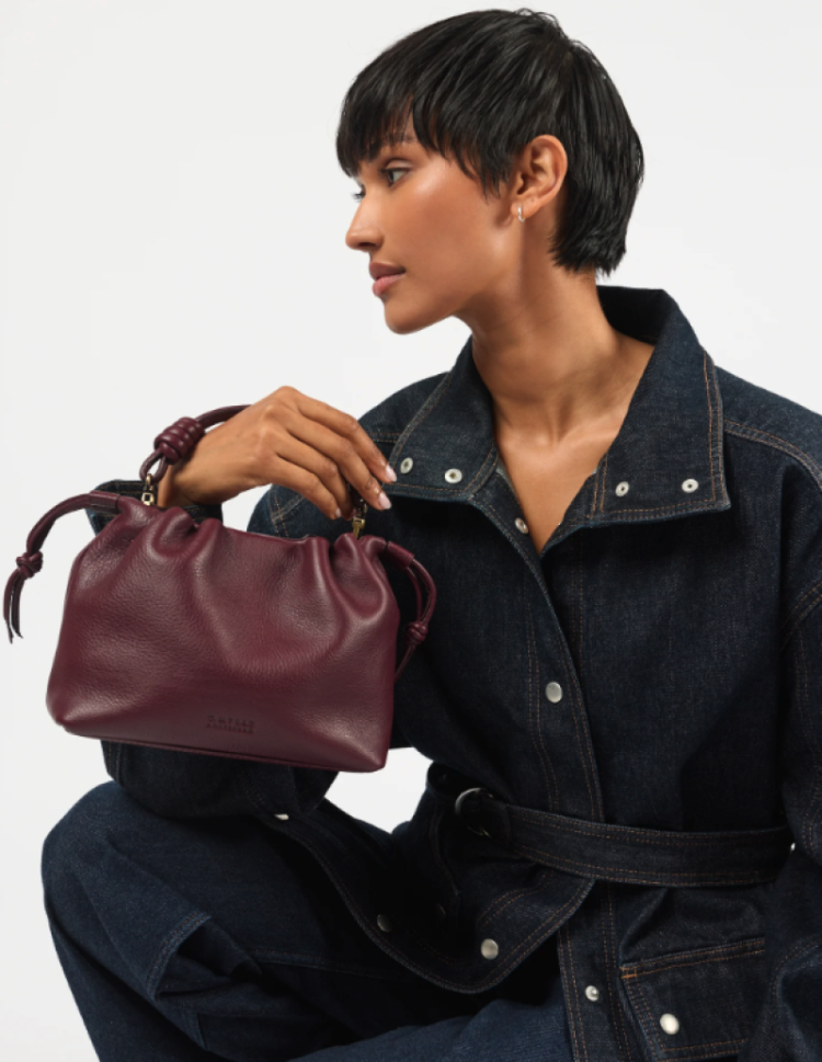 Kiki Mini leather Dark cherry sof